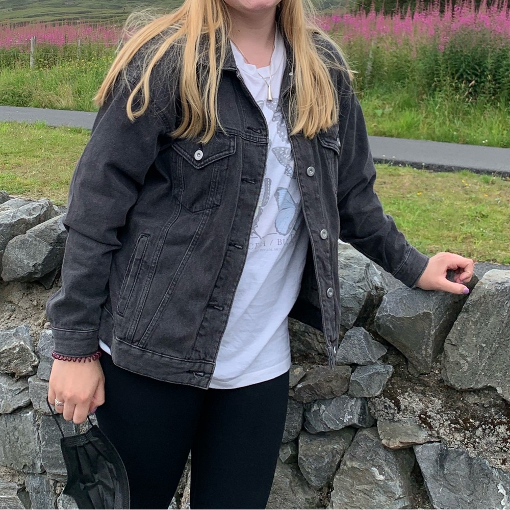 Black denim jacket